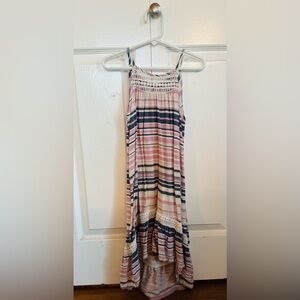 Art Class Maxi Dress size 4t strip light purple, white, blue